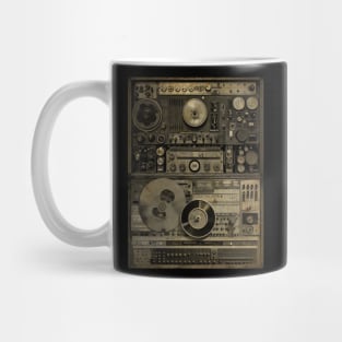 Vintage  Setup Audio HiFi Sound System MixedBlack white Mug